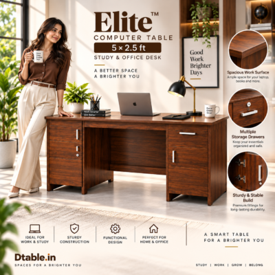 Elite Computer Table 5x2.5 ft | Study & Office Desk