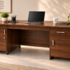 Elite office table 5x2.5 ft features, storage cabinets and keyboard tray