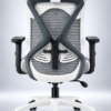 Premium ergonomic gaming chair rear view showing mesh back and frame