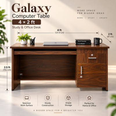 Galaxy computer table 4x2 ft office desk for dual monitors, Hyderabad