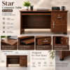 Star computer table 3x1.5 ft product highlights and finish detail